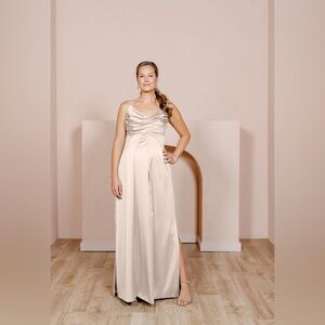 Revelry Maternity Skye Satin Dress - Champagne 703